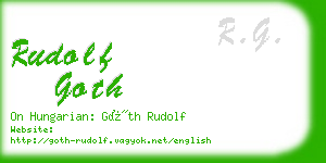 rudolf goth business card